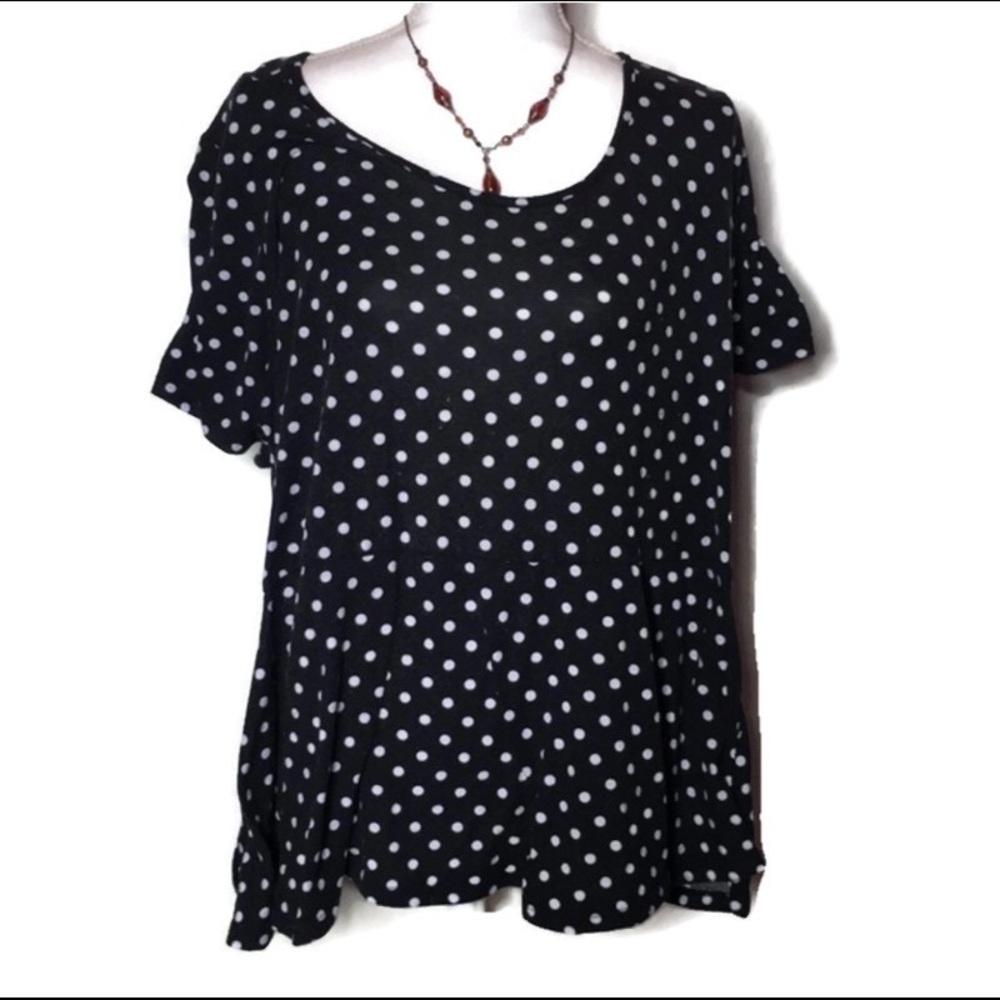 Cato Polka Dot Blouse NWOT SZ 22/24W